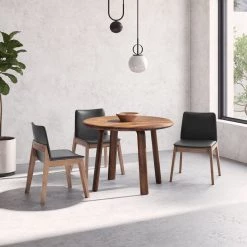 Moe's Home Collection Deco Dining Chair Black Pvc-m2 Chairs