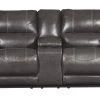 Ashley Furniture Reclining Furniture Mccaskill - Gray - Dbl Rec Loveseat W/console