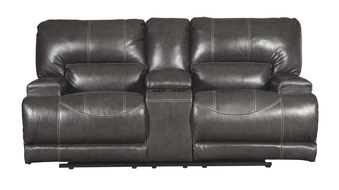 Ashley Furniture Reclining Furniture Mccaskill - Gray - Dbl Rec Loveseat W/console 3 Ashley Furniture Reclining Furniture Mccaskill - Gray - Dbl Rec Loveseat W/console