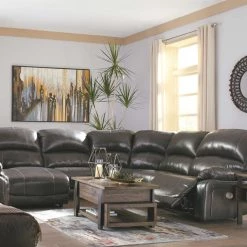 Signature Design By Ashley® Reclining Furniture Hallstrung - Left Arm Facing Zero Wall Power Recliner, Armless Recliner, Wedge, Armless Chair, Right Arm Facing Press Back Power Chaise Sectional