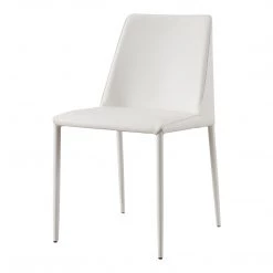Moe's Home Collection Chairs Nora Pu Dining Chair White-m2