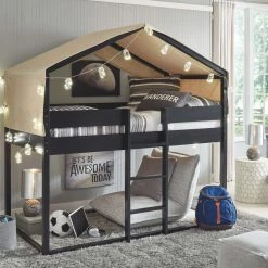 Signature Design By Ashley® Beds Flannibrook - Patterned - Over House Loft Bed