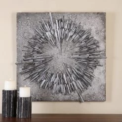 Accessories Uttermost Nebulus Silver Wall Art